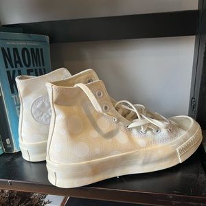 Converse White Polka Dot Chuck Taylor 70 High Top Sneakers